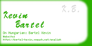 kevin bartel business card